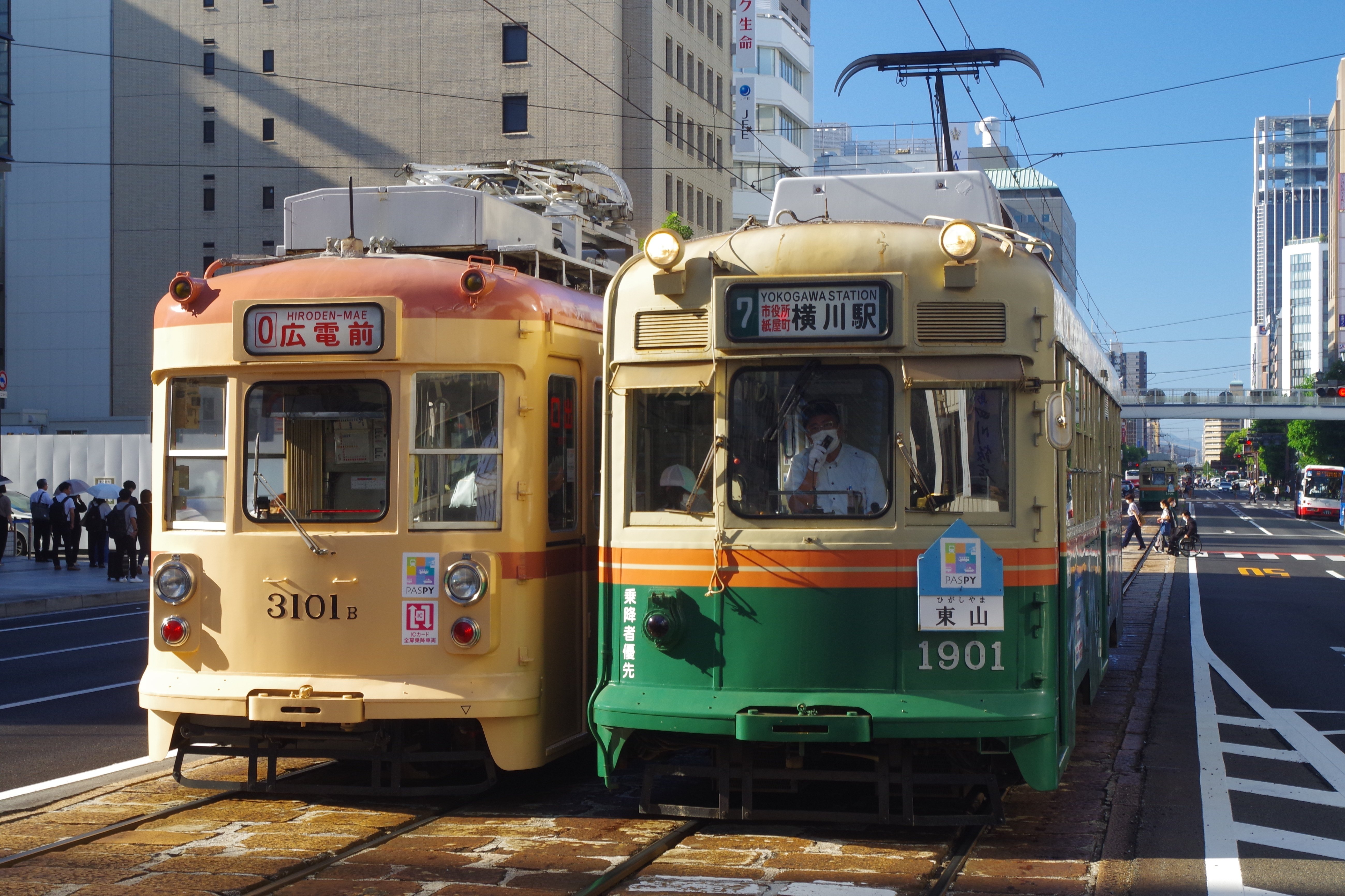 平日ラッシュ運用を観にいきました⑥ 宮島線直通色がやって来ました｜とも