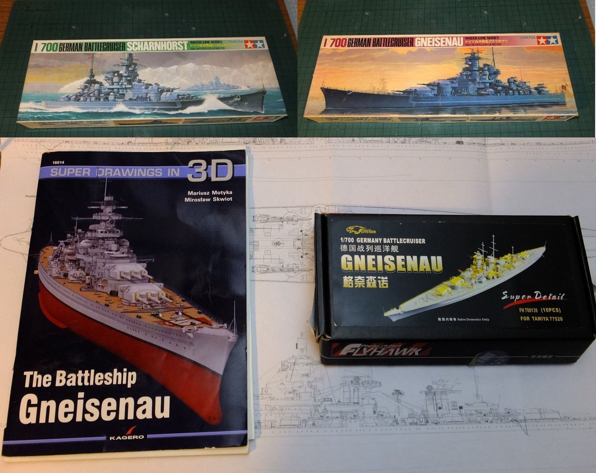 DKM Scharnhorst Class 1941 シャルンホルスト級制作記#1 (Tamiya 1  