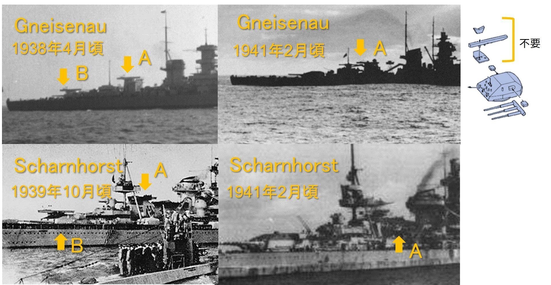 DKM Scharnhorst Class 1941 シャルンホルスト級制作記 #3 (Tamiya 1