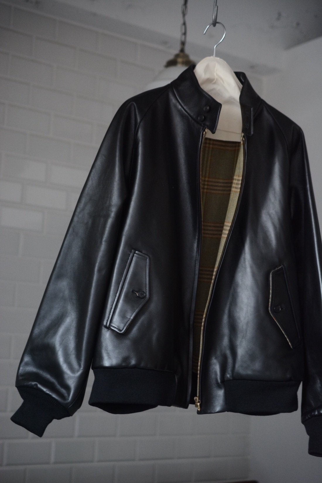 Leather Harrington Jacket - style note|nariwai no Gamao Leather Harrington Jacket - style note|nariwai no Gamao