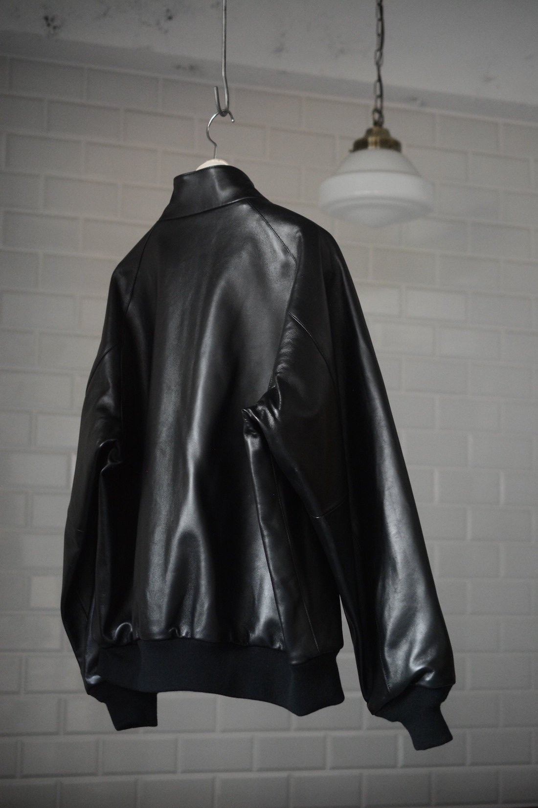 Leather Harrington Jacket - style note|nariwai no Gamao Leather Harrington Jacket - style note|nariwai no Gamao