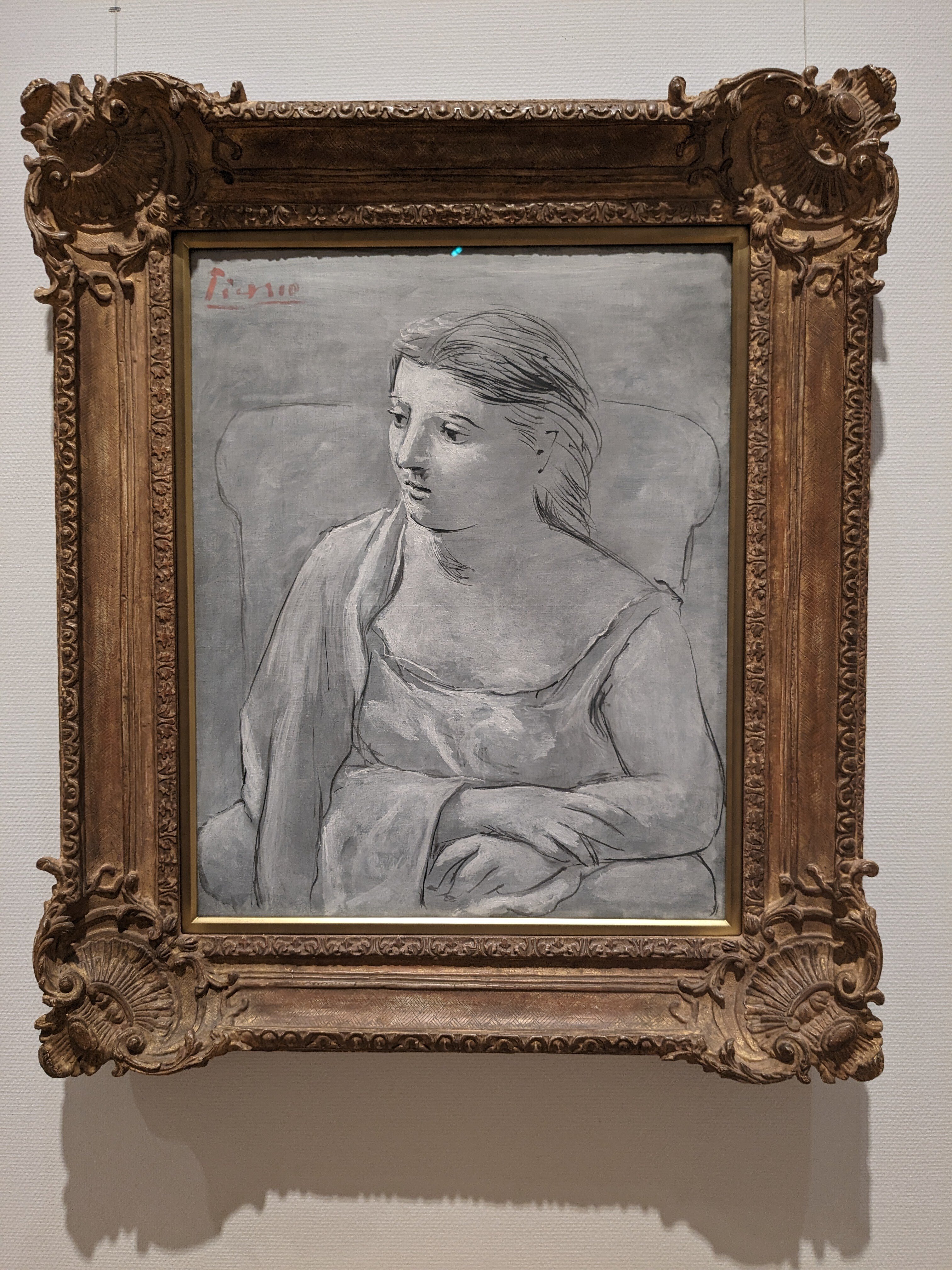 富山県美術館所蔵 パブロ・ピカソ 「肘かけ椅子の女」（1923年）複製