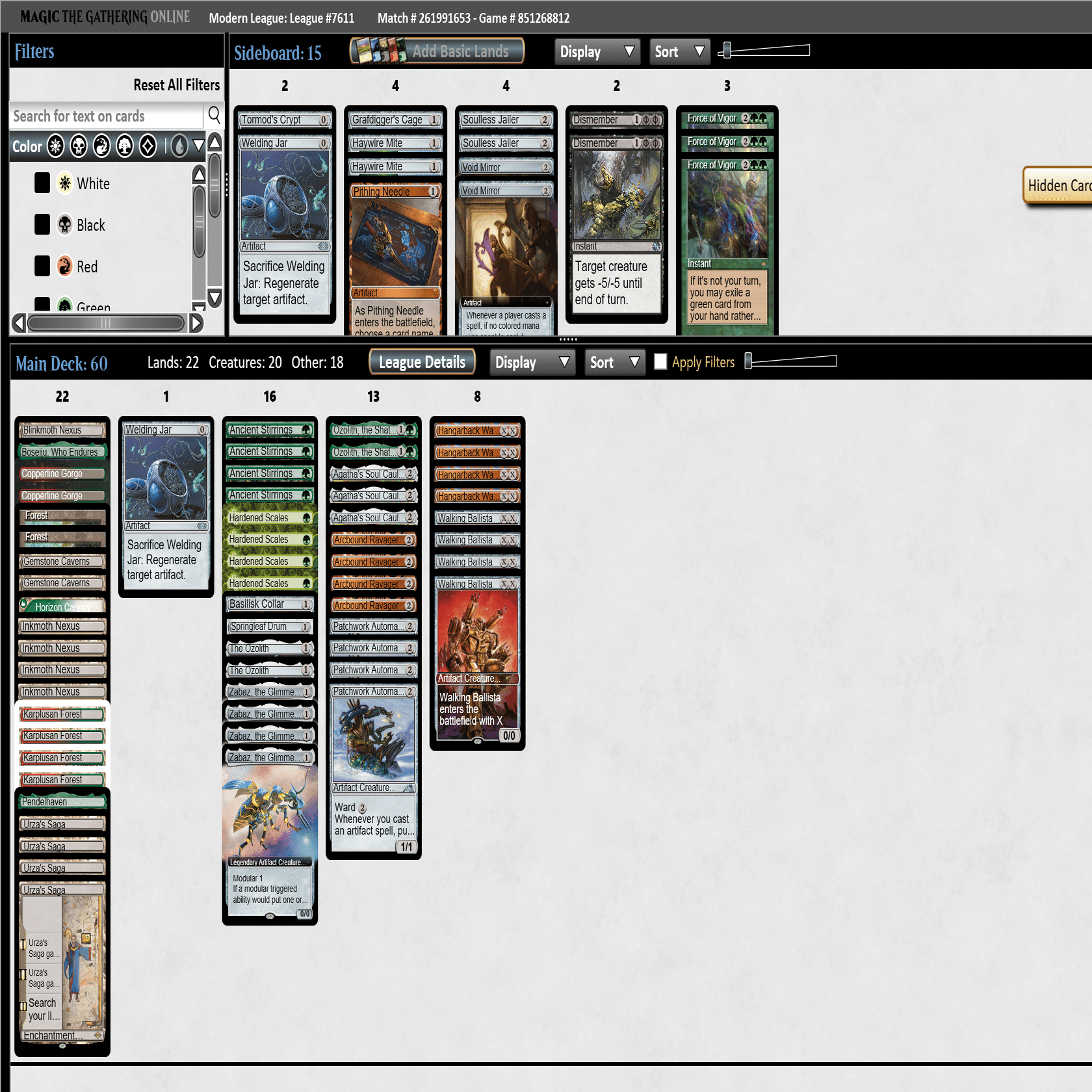 MTGモダン】エルドレインの森後の鱗親和とアガサの魂の大釜の説明書