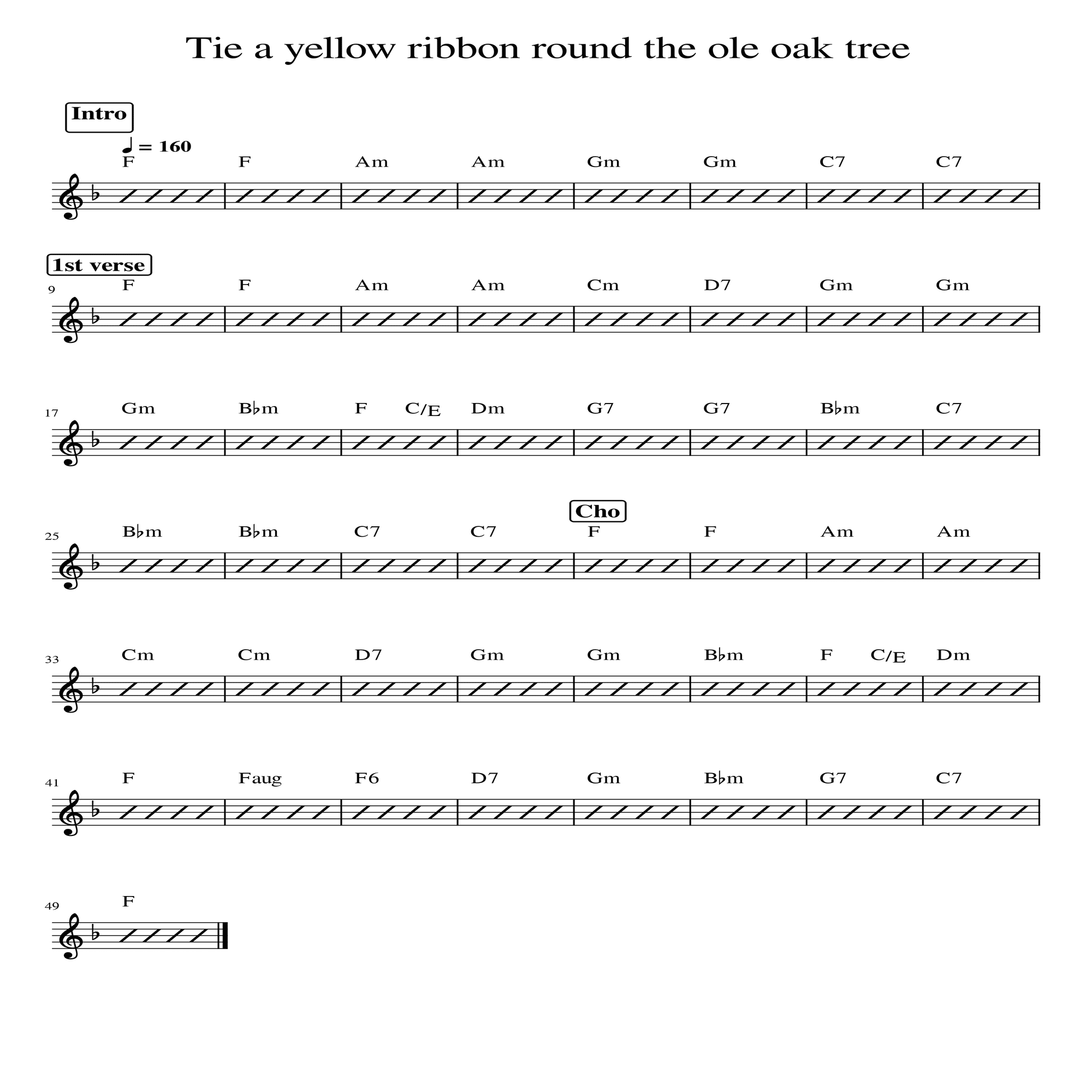 幸せの黄色いリボン 合唱 Tie a Yellow Ribbon - 幸せの黄色いリボン - Lyrics - 日本語