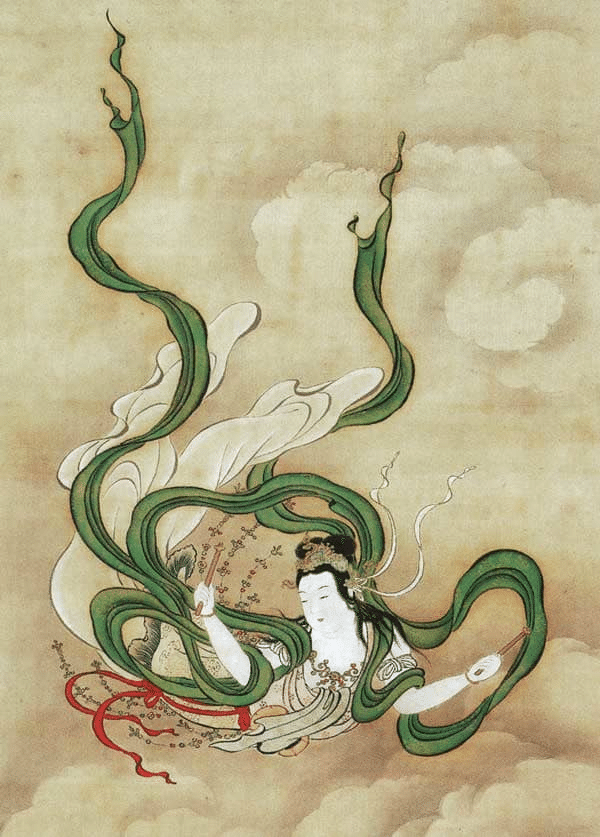 【模写】【伝来】n2206〈清原雪信〉唐美人図 狩野派女流画家 江戸前期 狩野雪信 狩野雪信 唐美人図｜古美術・掛け軸の販売・買取・鑑定-松本松栄堂