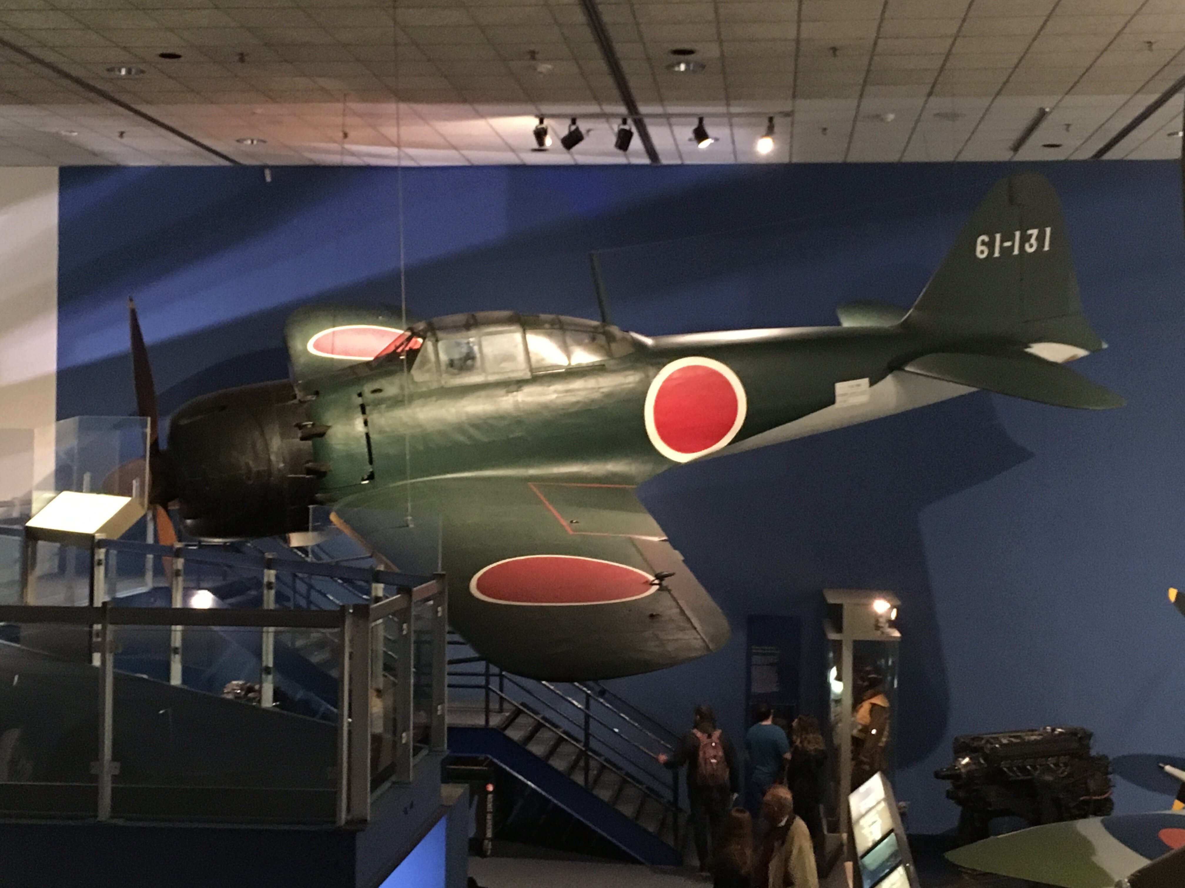 米国ワシントンD.C.のスミソニアン 航空宇宙博物館の名機とゼロ