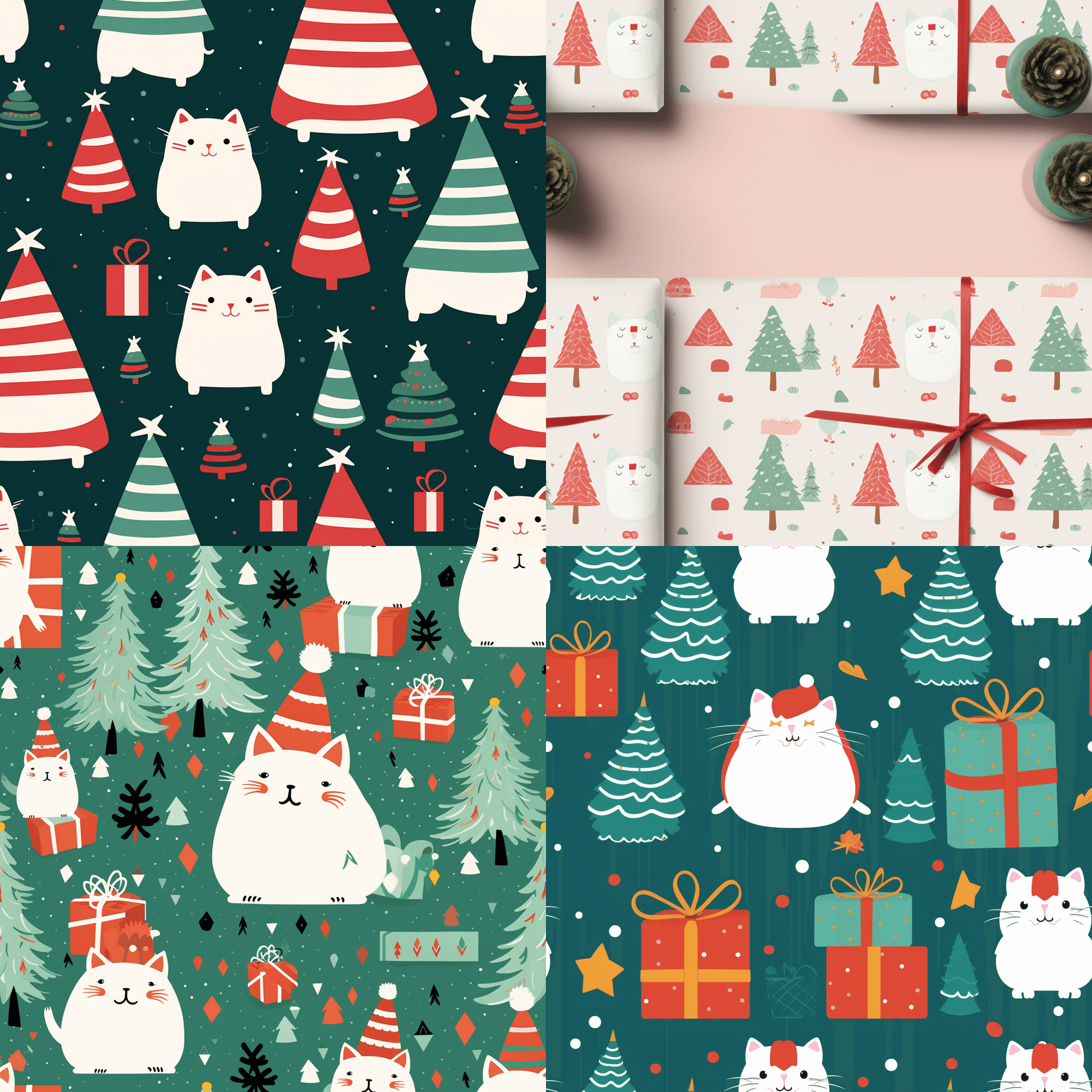 Midjourney：クリスマスタイル。テキスタイルの呪文｜みれのスクラップ