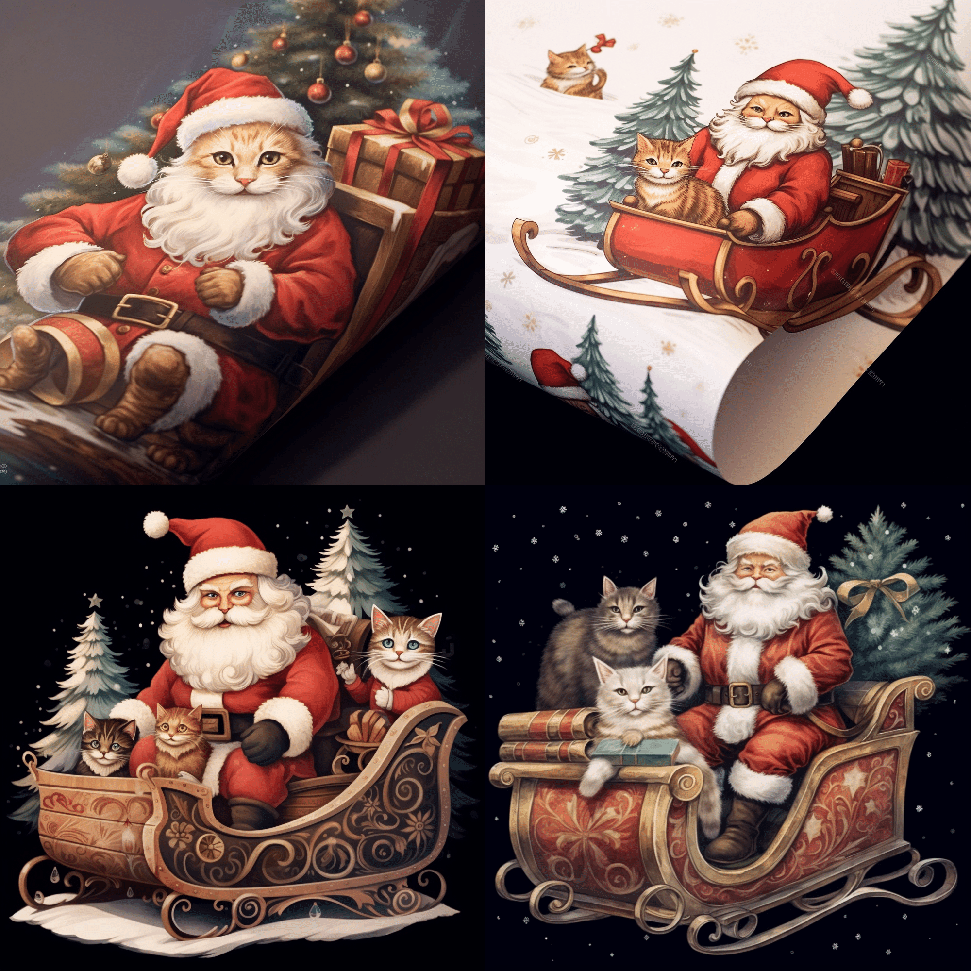 Midjourney：クリスマスタイル。テキスタイルの呪文｜みれのスクラップ