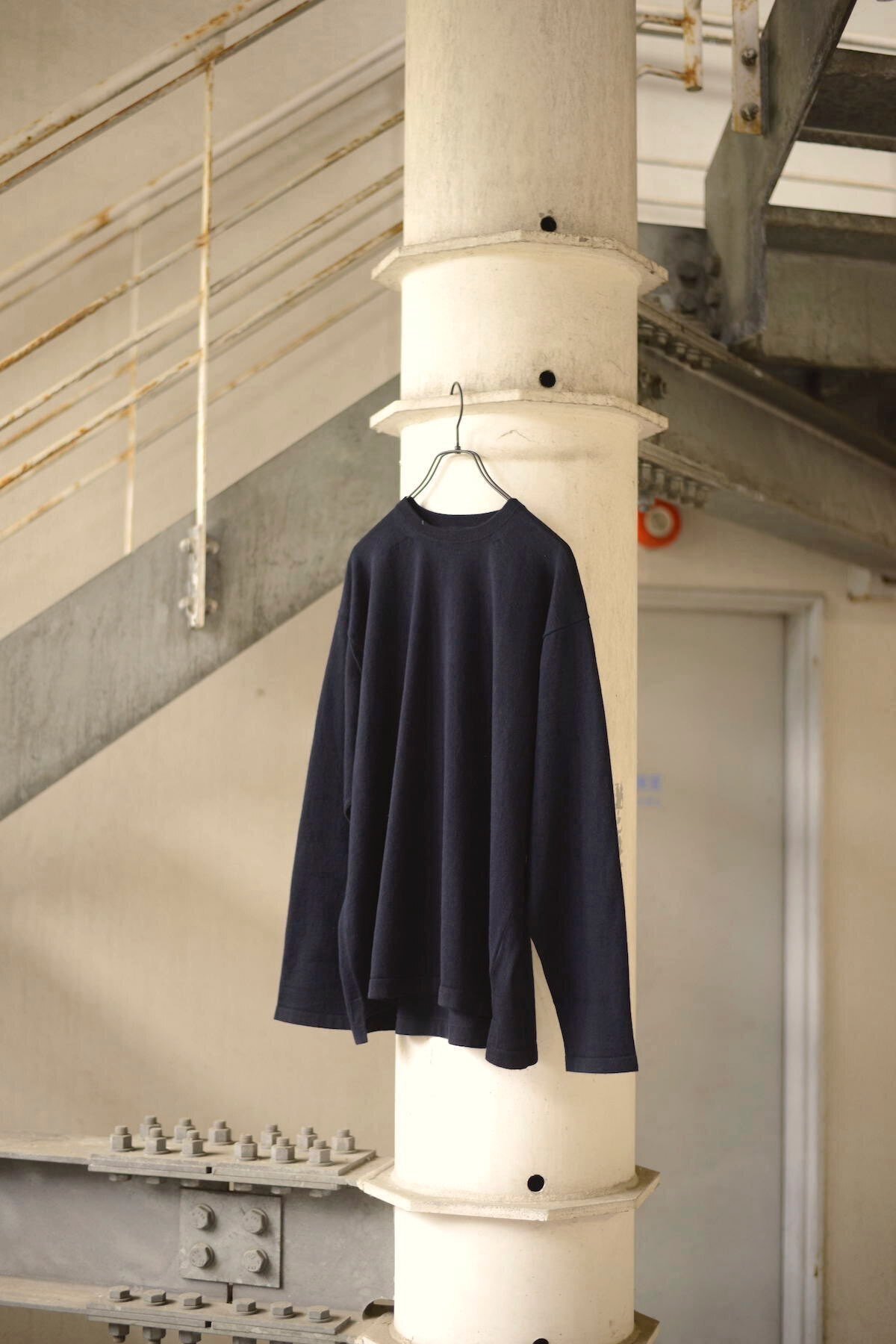 BATONER 業nariwai別注 ウォッシャブルウールニットtee