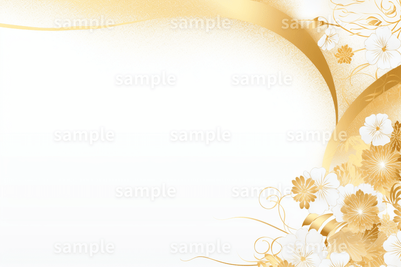 金×白の和柄フリー素材｜名刺の背景やポストカードに｜FREE