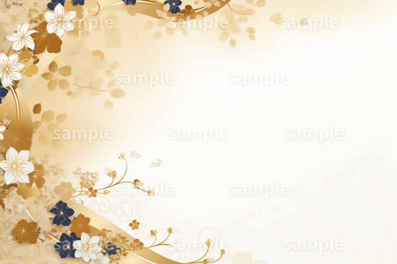 金×白の和柄フリー素材｜名刺の背景やポストカードに｜FREE