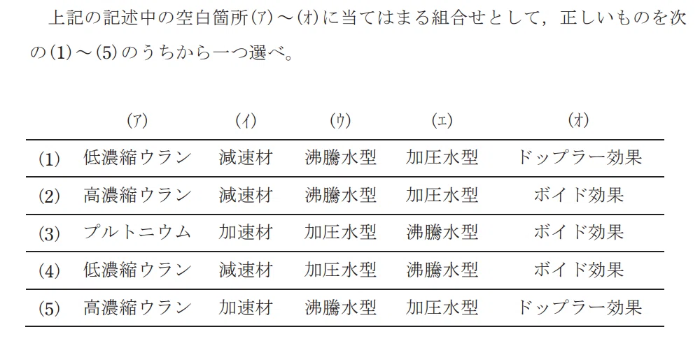 令和4年度 下期 第3種 電力 問4-解答群