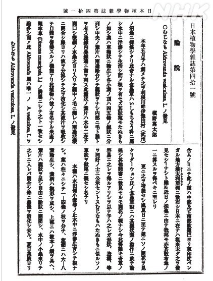 万太郎が修正する前の「日本植物学雑誌」