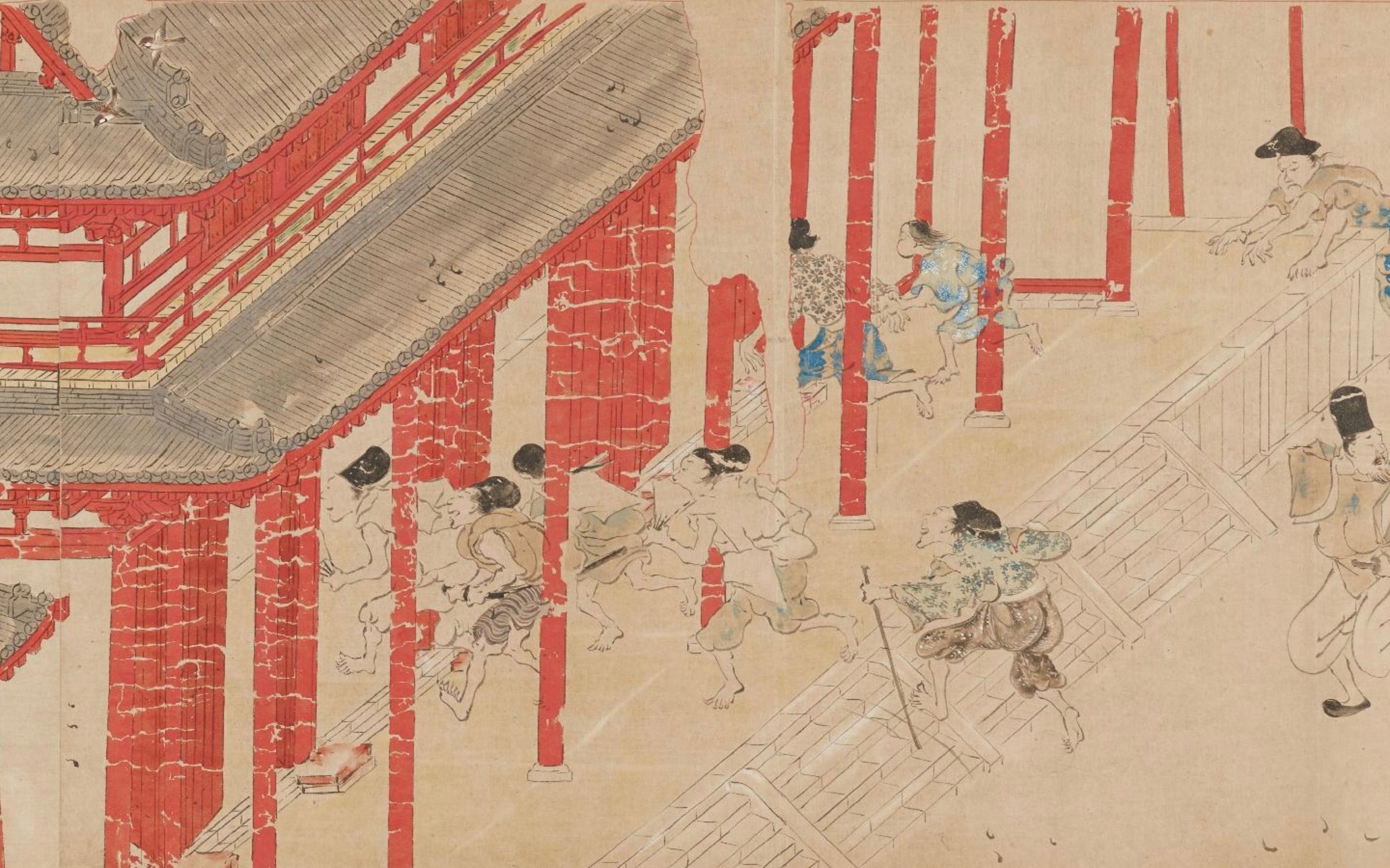 縮小絵巻物〈国宝 伴大納言絵詞 第一巻〉京都便利堂オンライン