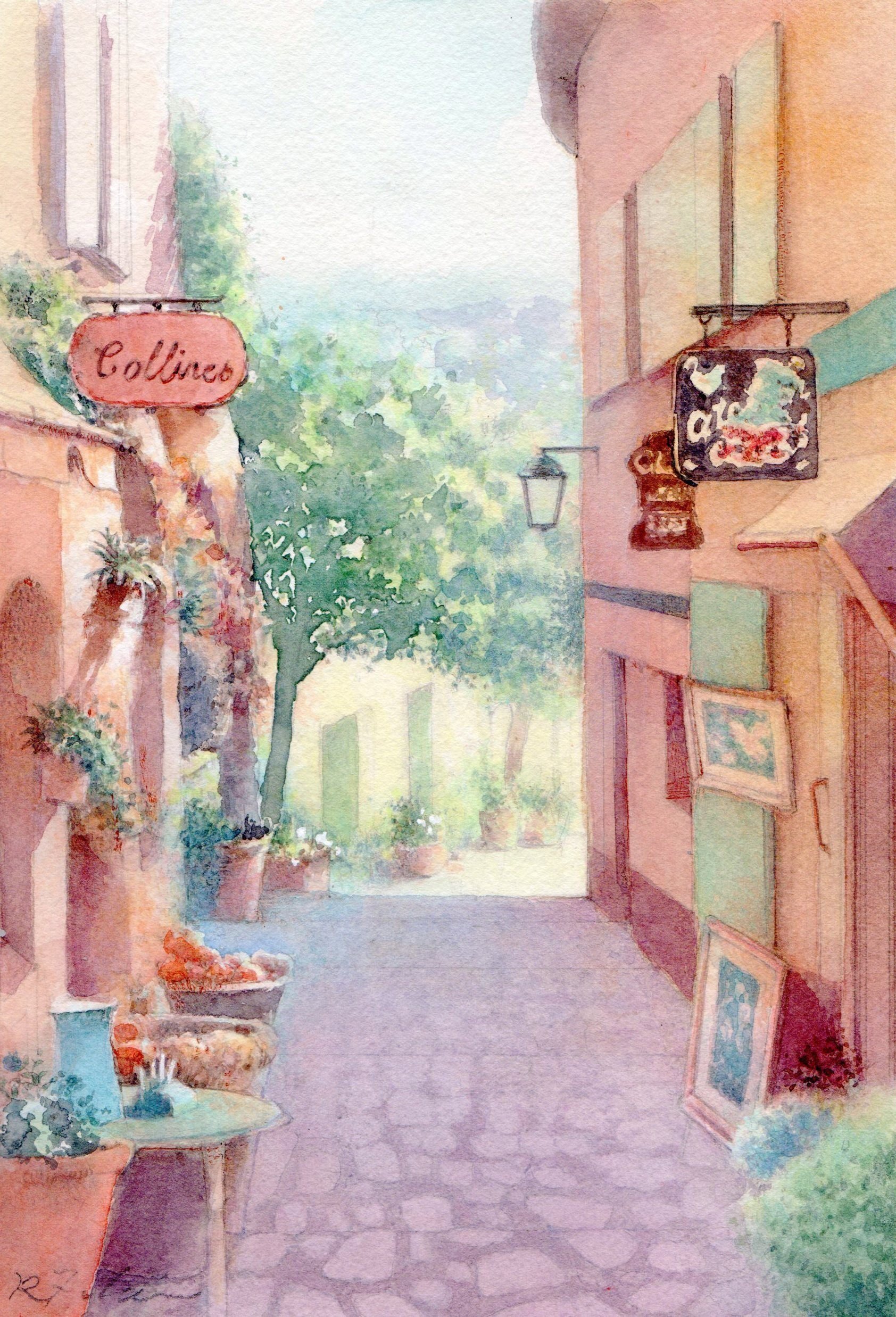 水彩画:安らぎのある街の風景|福井良佑 水彩画:安らぎのある街の風景|福井良佑