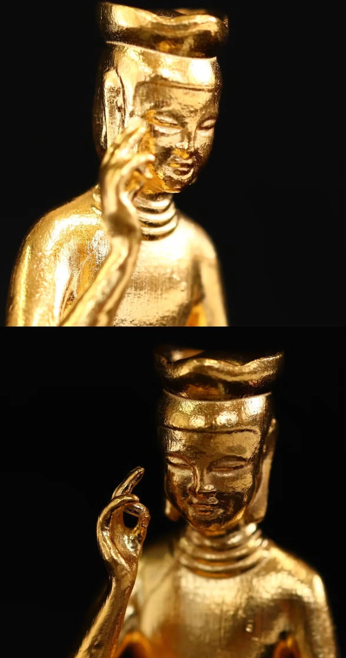 黄金に輝く世界三大微笑！“念持仏”として、お財布に入れられるお守り 