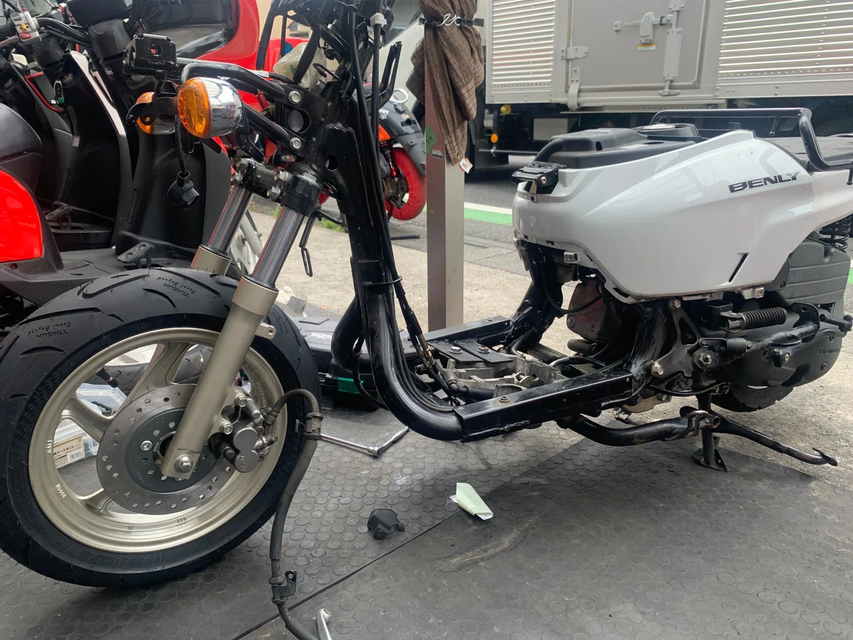 ベンリィ110改 スーパーベンリィ125ルーフ開発③ ディスクブレーキ化 