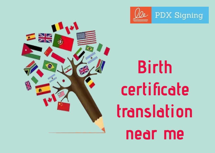 Birth certificate translation near me｜pdxsigning