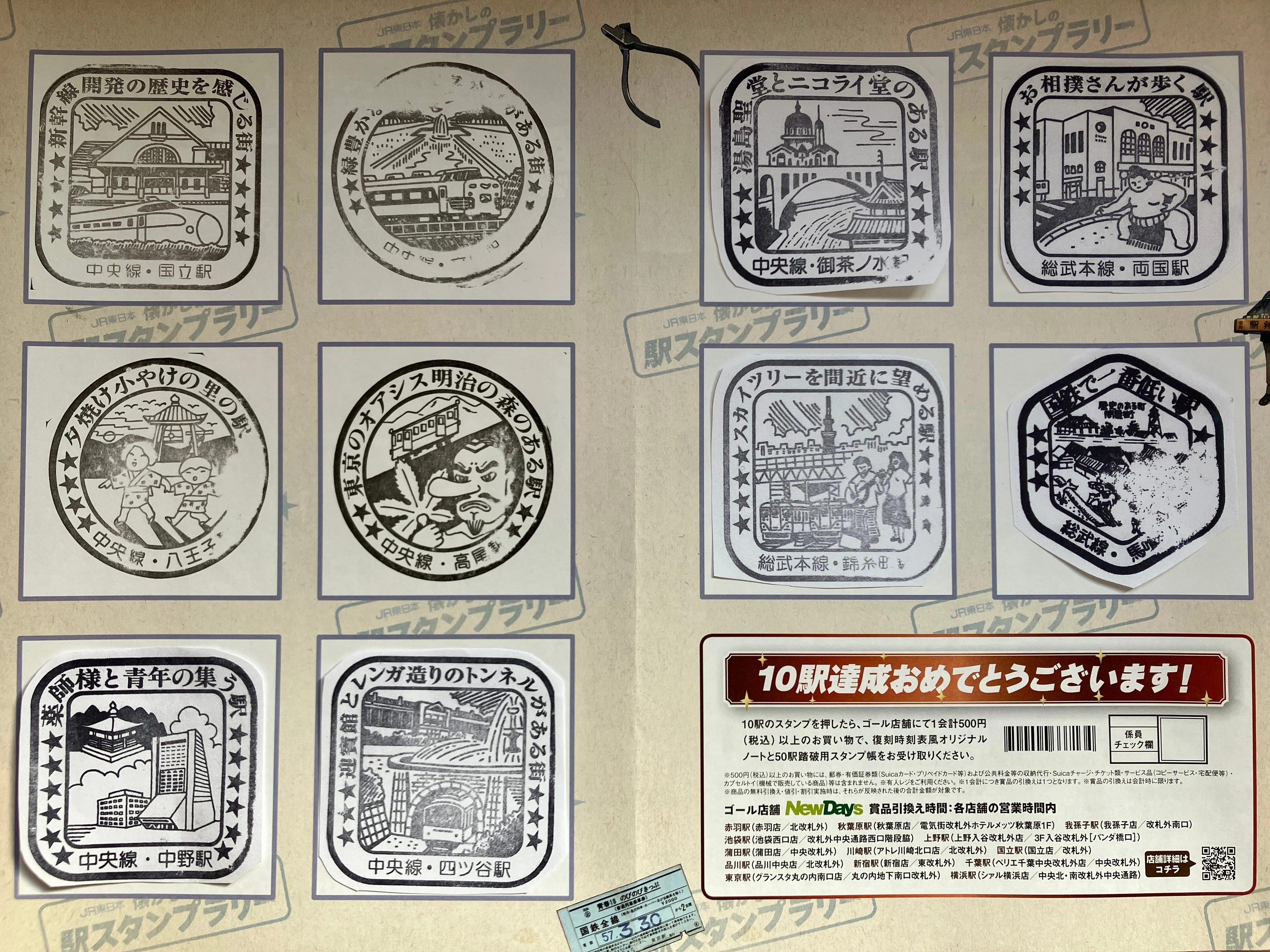 2023 JR東日本 懐かしの駅スタンプラリー (ミラー版)一日でどれだけ