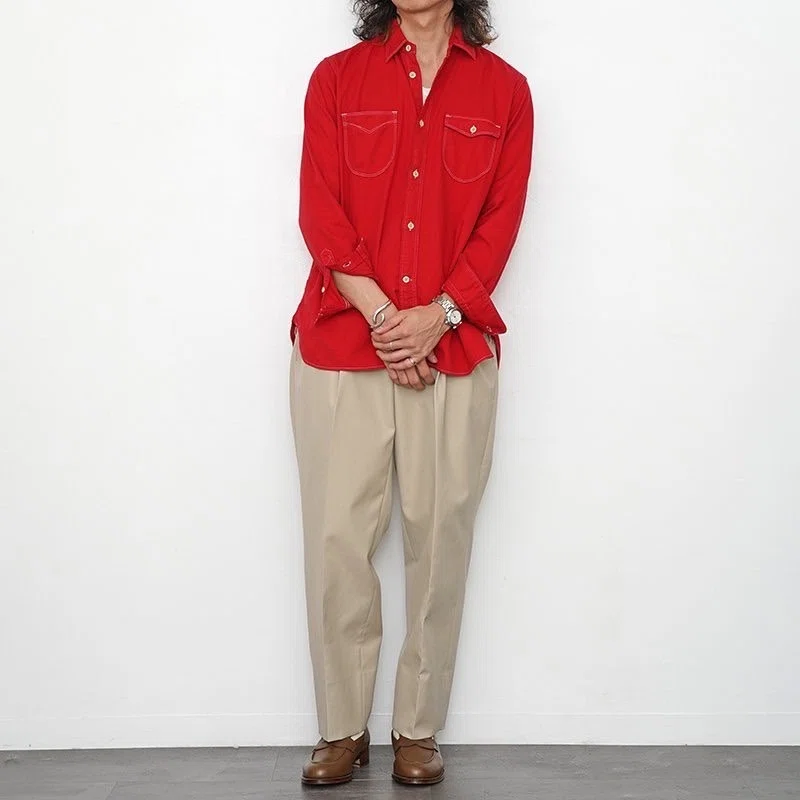 MAATEE&SONS COTTON CHINO MAD WORK SHIRTS
