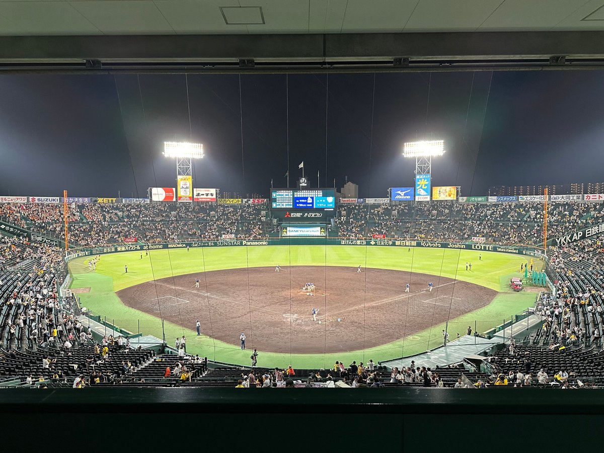 9月3日 甲子園 阪神vs 巨人 グリーンシート上段 ペア みやすく 