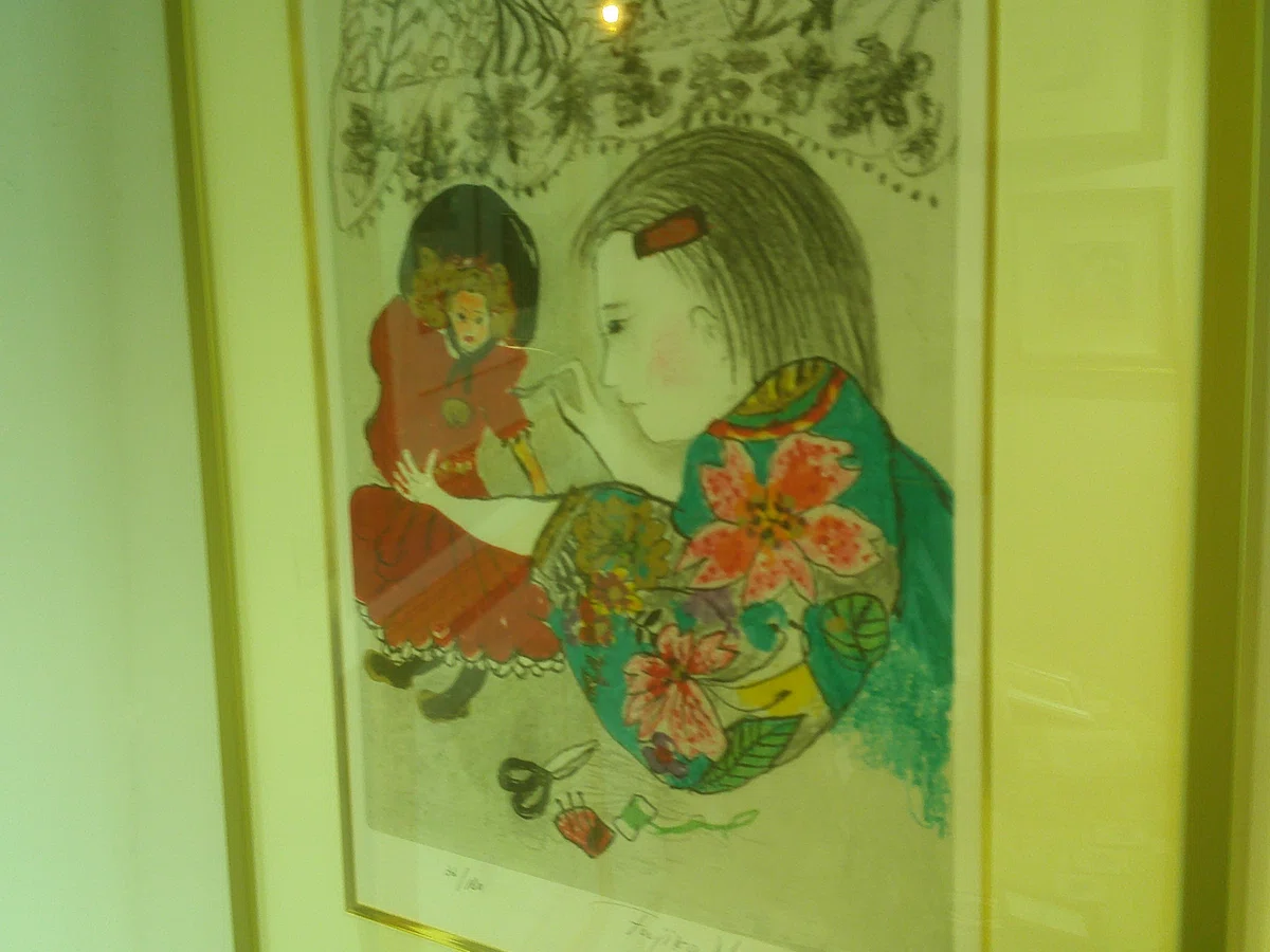 2005フジ子・ヘミング絵画【ニャンスキー】シルクスクリーン 邪魔くさい