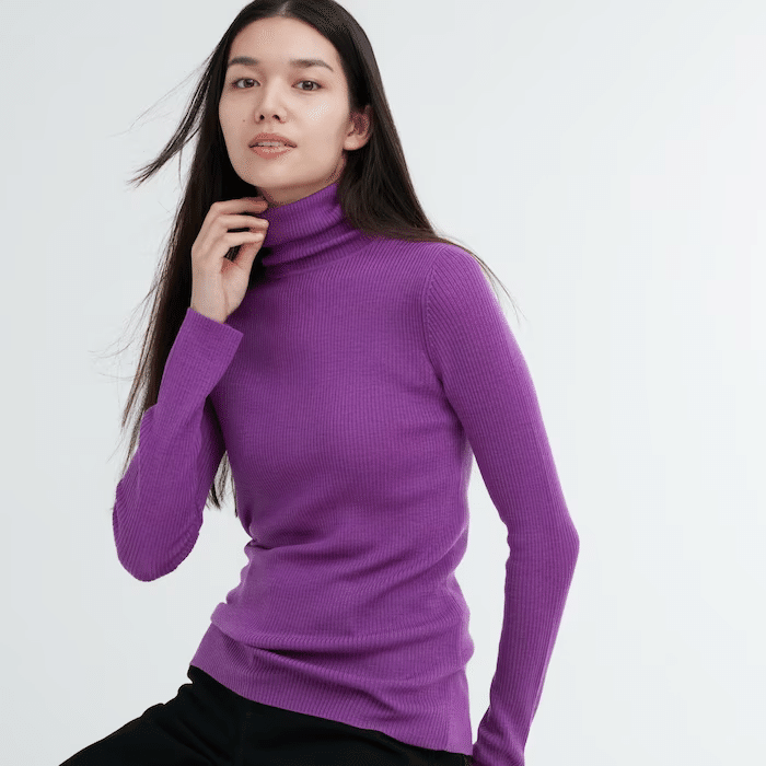 2023秋冬】ユニクロの『エクストラファインメリノリブタートルネック