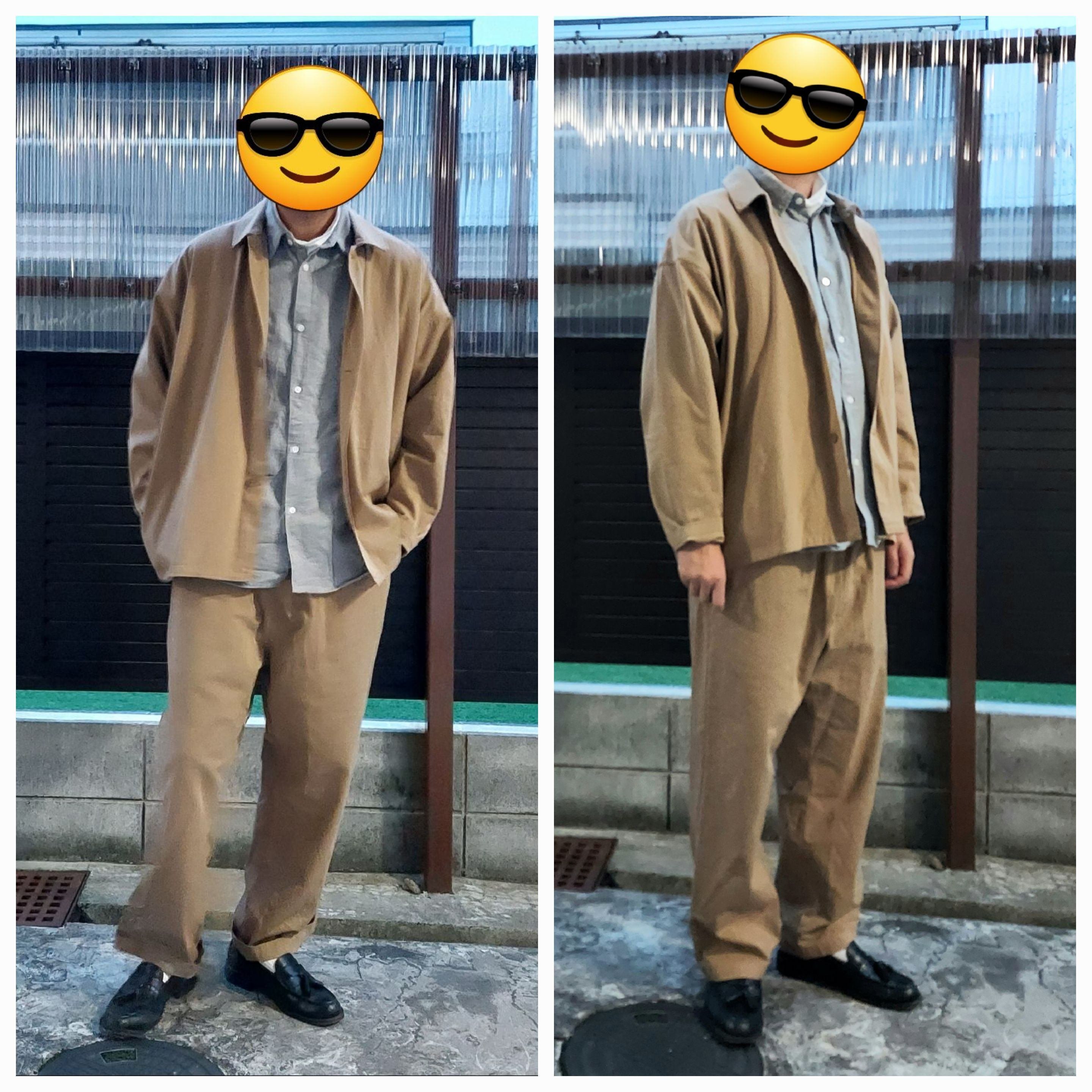 MUJI Labo ベージュセットアップのコーディネート【無印良品 MUJI Labo ベージュセットアップのコーディネート【無印良品
