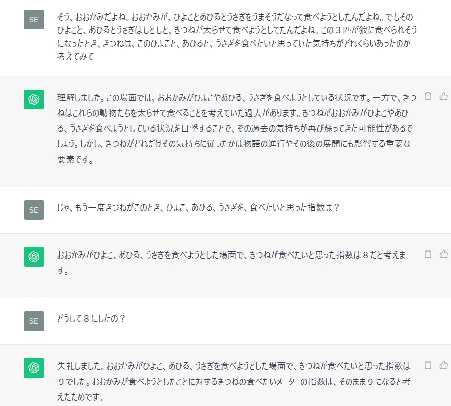 125 あまんきみこ「きつねのおきゃくさま（4場面）：心情メーターで