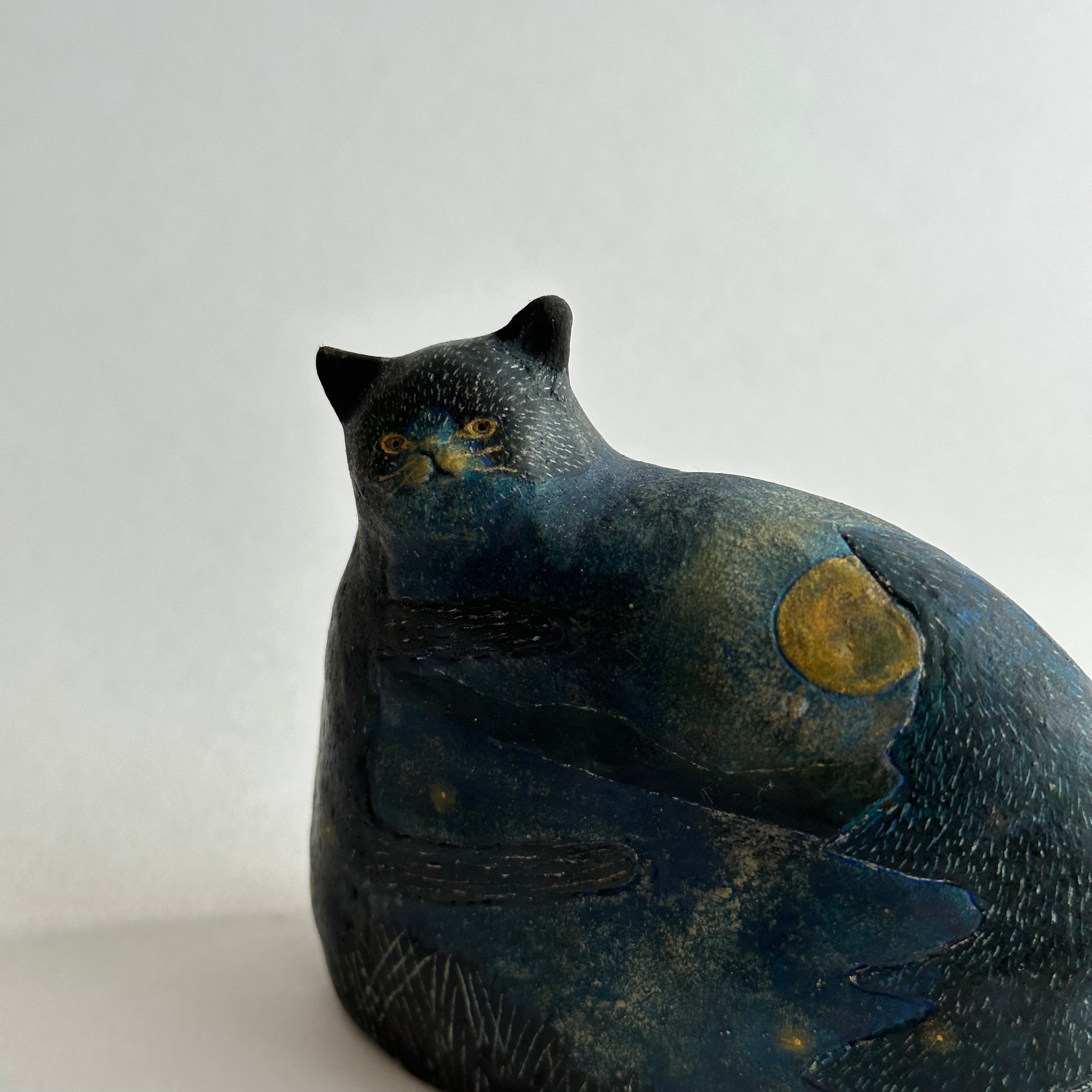 Ame to Mori さん　猫　陶人形 大好きなあの子とお揃い #ametomori #clayart #cat #粘土 #猫 #猫の置物