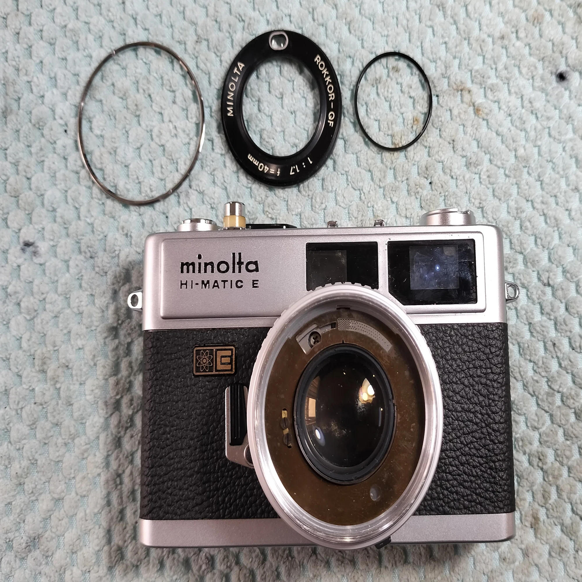 Minolta Hi-Matic Eの分解｜フィルムカメラ修理のアクアカメラ