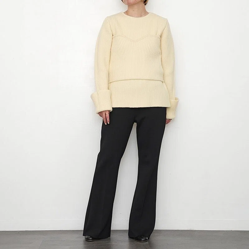 着回しを楽しめる【Uhr】Bustier combi knit｜THIRTY