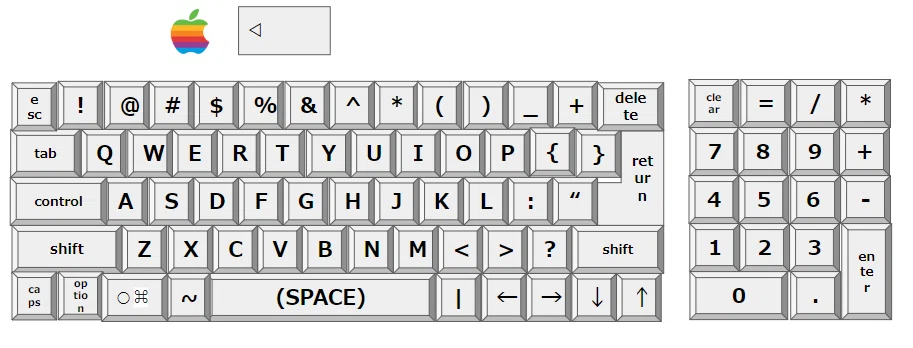 APPLEII GS のキーボードと文字コード|kzn APPLEII GS のキーボードと文字コード|kzn