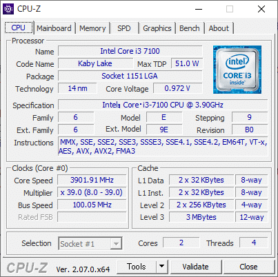 Core i5-6600からCore i3-7100に換装｜tak