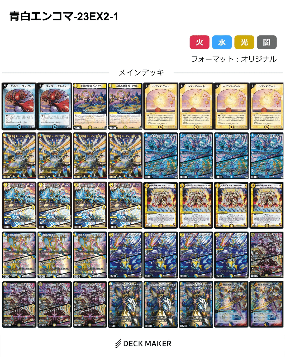 デュエルマスターズ　青白エンジェルコマンドデッキパーツまとめ デュエルマスターズ 青白エンジェル デッキレシピ詳細 | ガチまとめ
