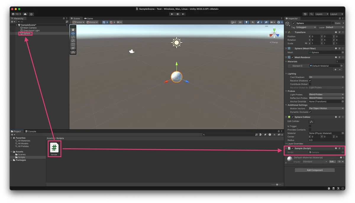 Add Script To Game Object Unity iOSエンジニアがUnityに入門してみた|TAAT