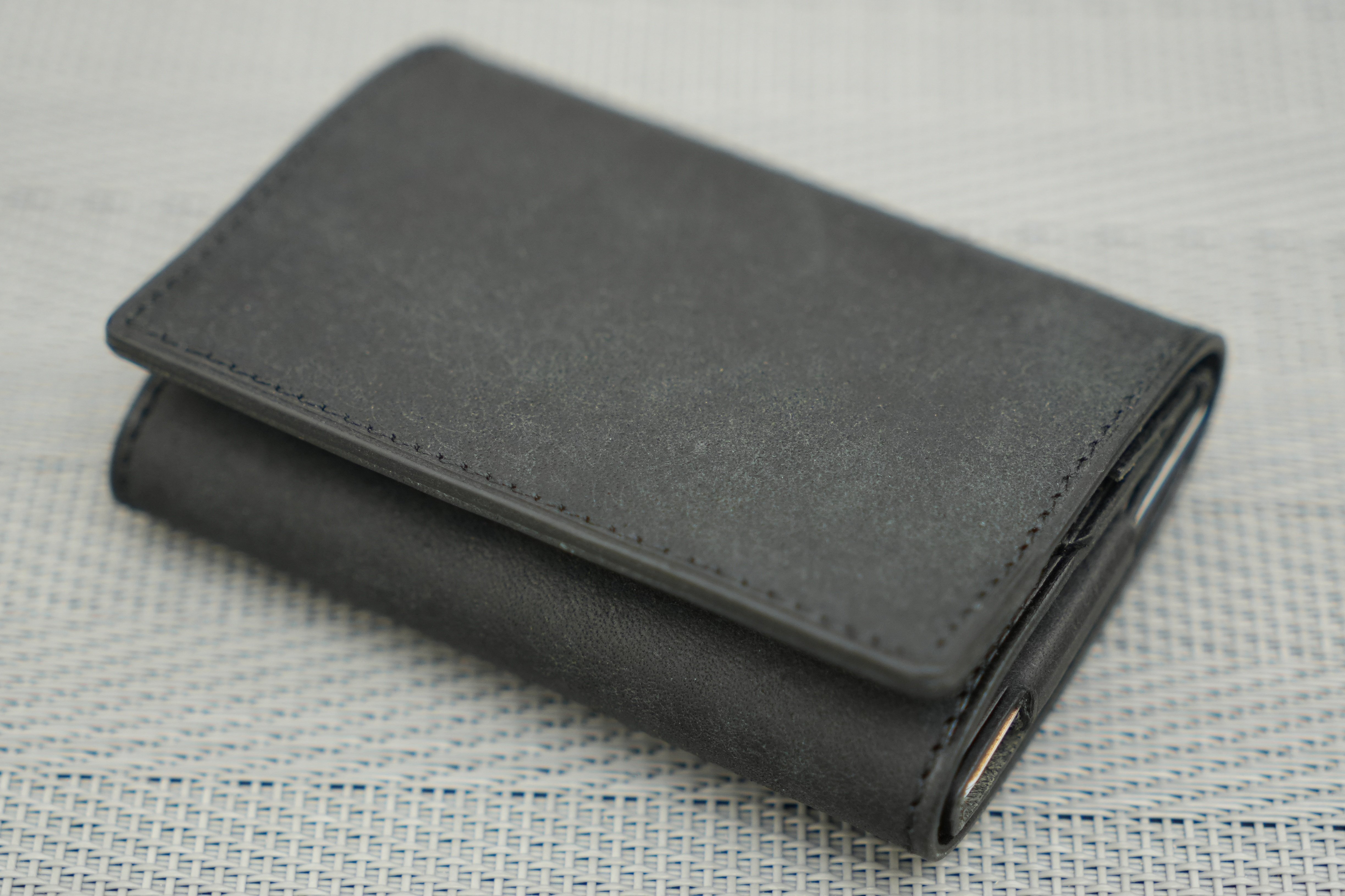 ブラック 三つ折り財布 dritto3thin ミニ財布PLOWS 黒 PLOWS 三つ折り財布 財布 マネークリップ dritto-3-thin ミニ財布