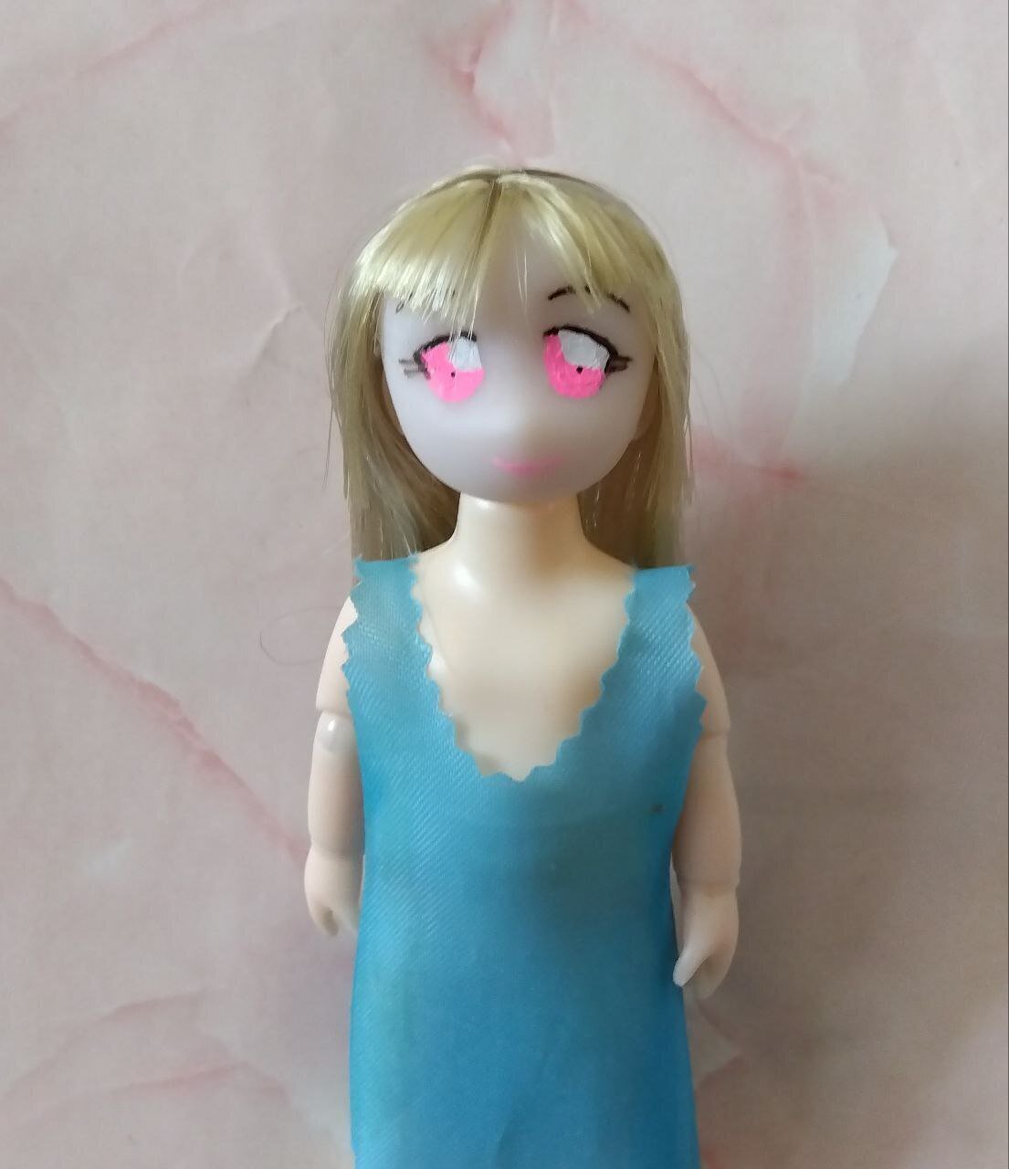 セリアドールをアイペイント＆植毛~イメージはティギー｜結花ノワール