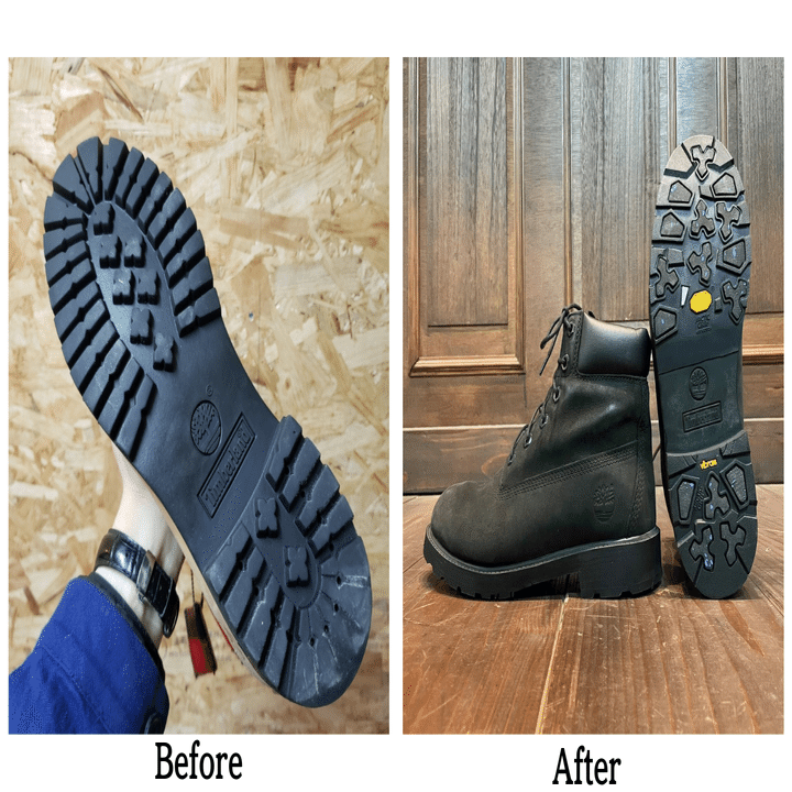 ティンバーランドブーツのソール交換・靴磨きクリーニングは北海道札幌