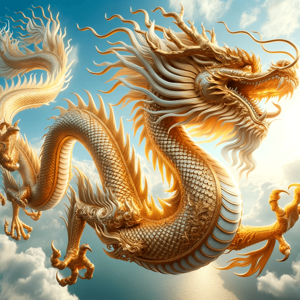 ChatGPT4にお願い：金色の龍を描いてください。｜コメ＠ChatGPTの伝道