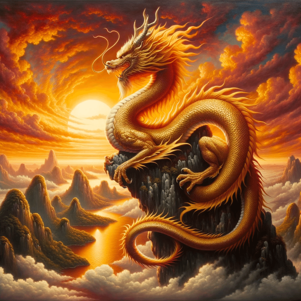 ChatGPT4にお願い：金色の龍を描いてください。｜コメ＠ChatGPTの伝道