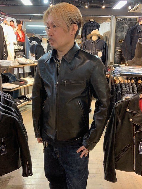 フラットヘッド ホースハイドシングルライダース茶芯FN-LJ-HS005