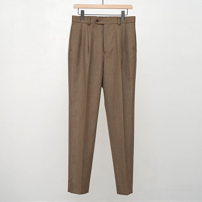 AURALEE 向かい合わ BLUEFACED WOOL DOBBY SLACKS