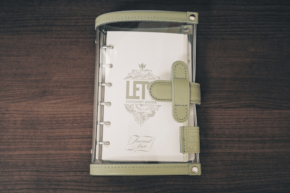 LETS×JournalStyle クリアシステム手帳 M5 13㎜ ターコイズ