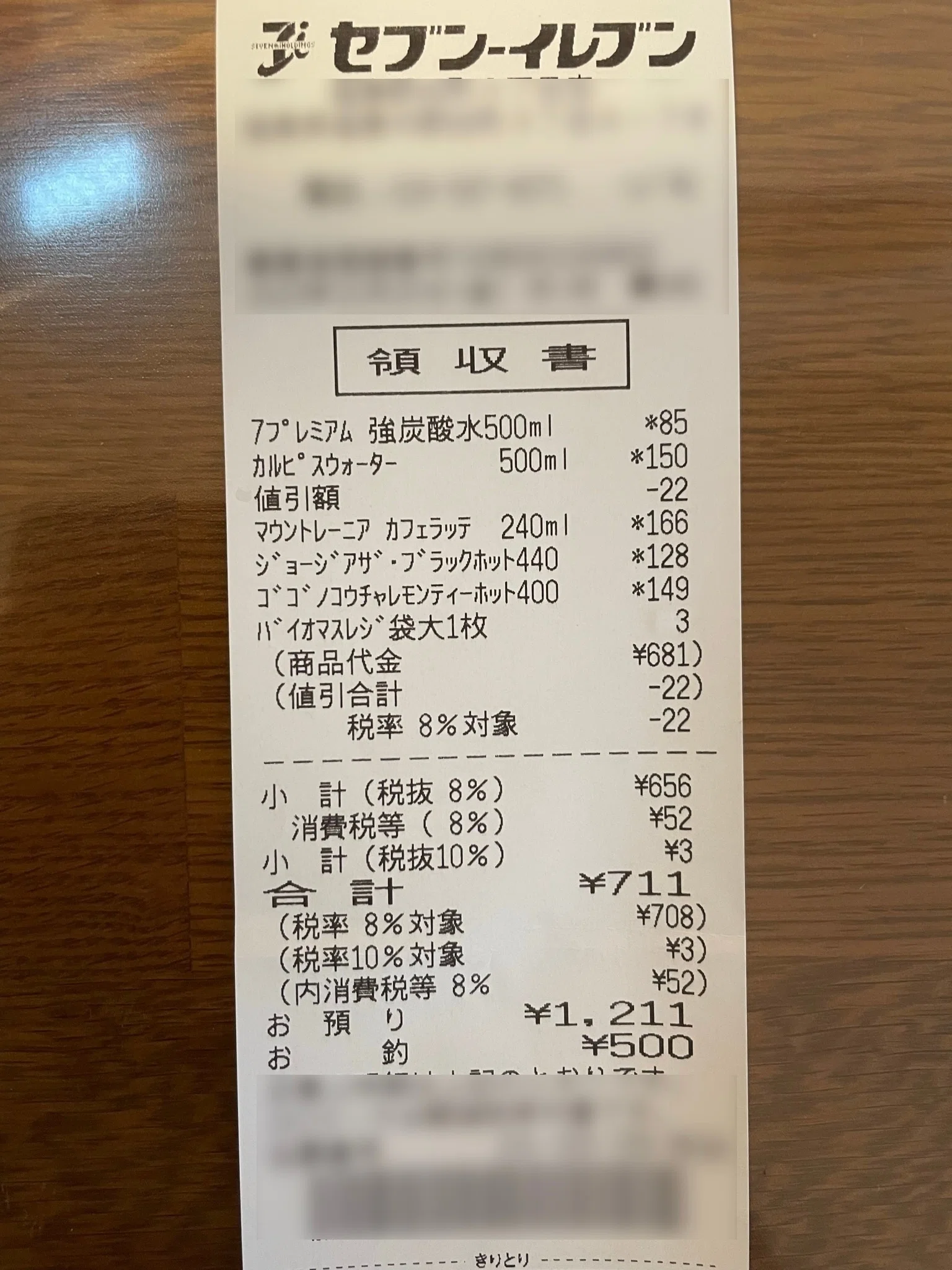 J*o様 セブンイレブン50周年 当選品 レシート711円応募 オリジナル 