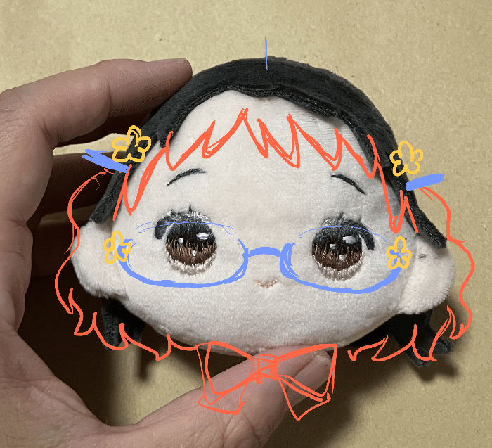 自作ぬいぐるみ・褐色の女の子 モンメイト(オレンジ) モンチッチ S 女の子|【ぬいぐるみの