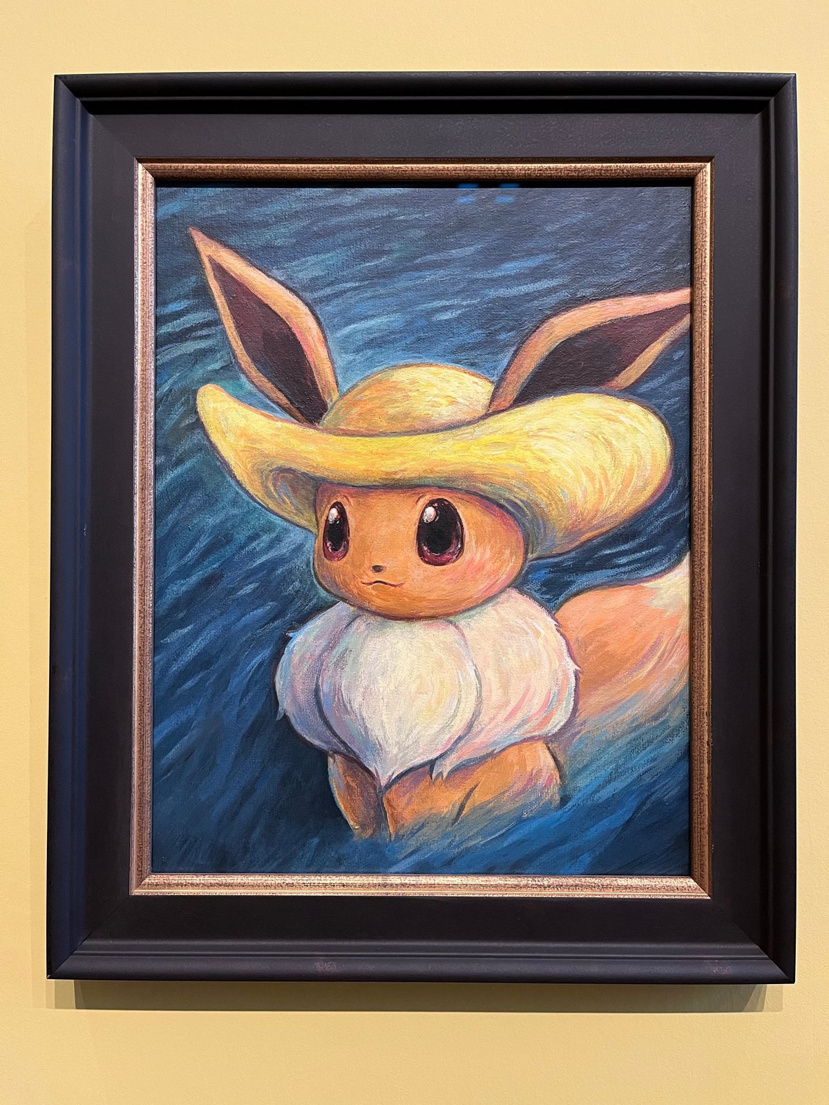 希少⭐️ゴッホ美術館×ポケモン 証明書有イーブイのジグレー絵画  