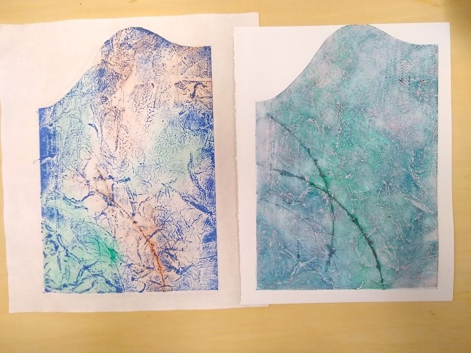 今週の銅版画講座で刷ったやつ。主に色の実験です。｜かじよこ kaji yoco