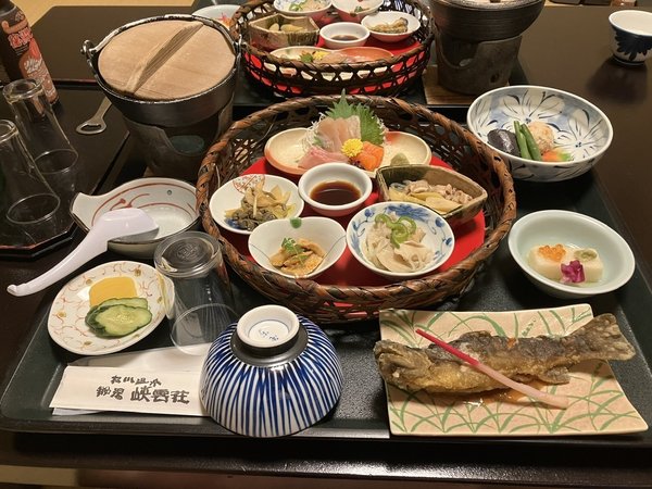 松川温泉峡雲荘の夕食