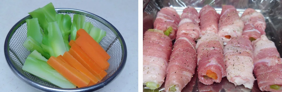 おうちごはん/端っこ野菜の肉巻きde晩ご飯|Yukiまむ